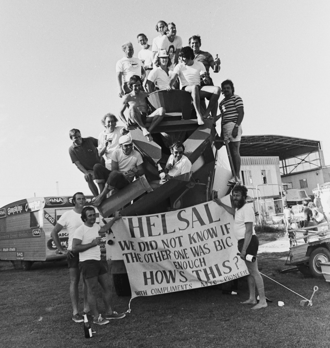 The crew of Helsal including David Lawson